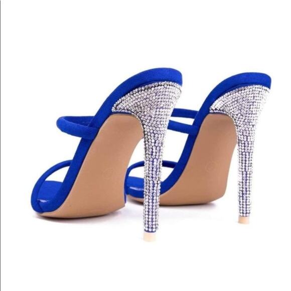 Cape Robbin Spruce Rhinestone Stiletto Heels in Lover Boy Blue Women's Size 9M - Picture 3 of 10